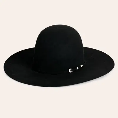 Cavenders Cavender's 10x Black Open Crown Felt Cowboy Hat