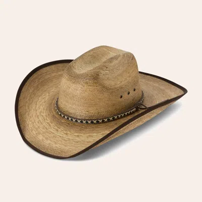Cavenders Cavender's 15x Burnt Ponderosa Palm With Brown Bound Edge Cowboy Hat