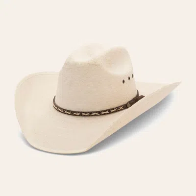 Cavenders Cavender's 20x Natural With Chocolate Band Ponderosa Palm Leaf Cowboy Hat In Neutral