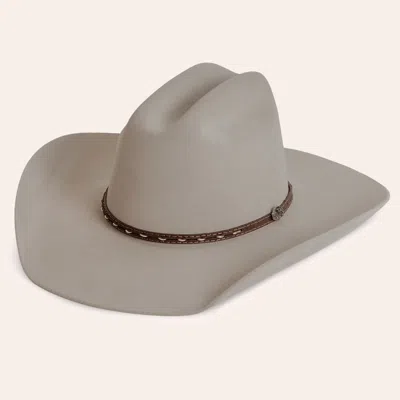 Cavenders Cavender's 3x Stone Wool Cattleman Crown Cowboy Hat In Gray