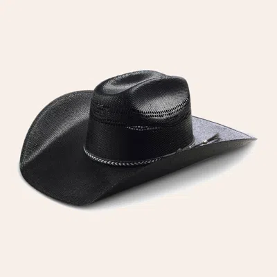 Cavenders Cavender's Black Bangora With Horsehair Band Straw Cowboy Hat