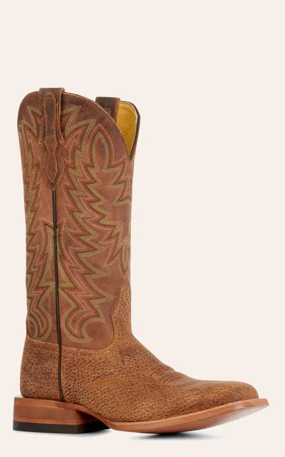 Cavenders Cavender's By Old Gringo Men's Daingerfield Sand Wild Boar & Honey Wide Square Toe Cowboy Boots
