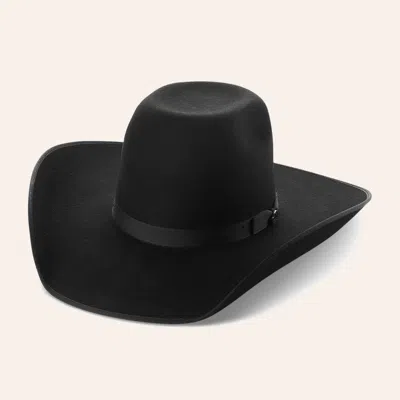 Cavenders Cavender's Cowboy Collection 3x Black Bull Rider Crown  Premium Wool Cowboy Hat