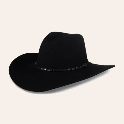 Cavenders Cavender's Cowboy Collection 3x Black Tracker Felt Cowboy Hat In Blue