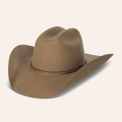 Cavenders Cavender's Cowboy Collection 3x Pecan Cattleman's Crown Premium Wool Cowboy Hat In Red