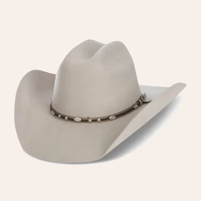 Cavenders Cavender's Cowboy Collection 3x Silverbelly With Fancy Band Premium Wool Cowboy Hat In Gray