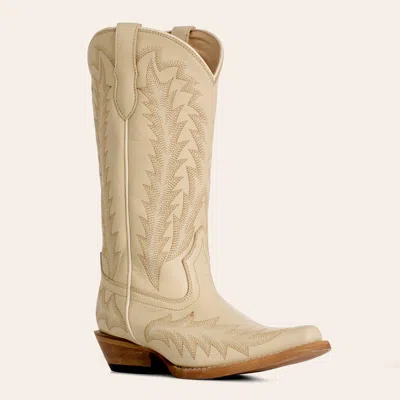 Cavenders Cavender's Girls' Nancy Ivory Snip Toe Cowboy Boots In White