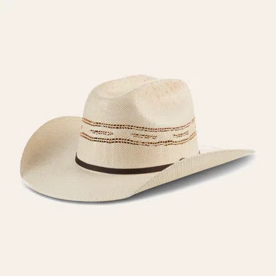 Cavenders Cavender's Ivory And Tan Bangora Straw Cowboy Hat In Neutral