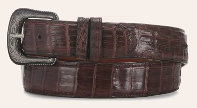 Cavenders Cavender's Men's Cigar Brown Caiman Belly Exotic Western Belt