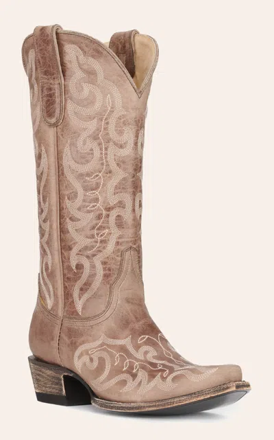 Cavenders Cavender's Women's Orix Tan Cowhide Snip Toe Cowboy Boots In Brown