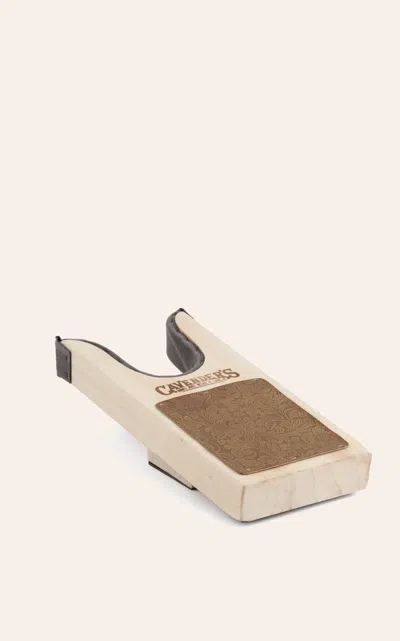 Cavenders M&f Natural Wood With Floral Embossed Heavy Boot Jack In Brown