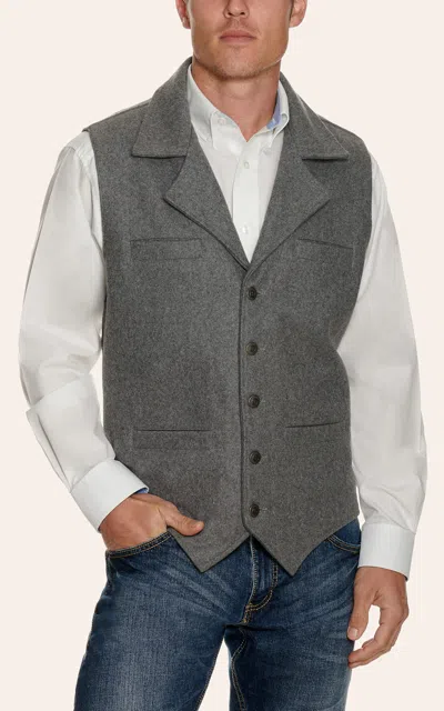 Cavenders Men's Gray Wool Vest