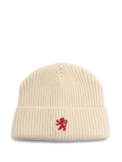Cavendish Embroidered Beanie Hat In Neutral