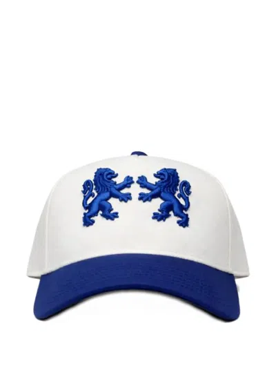 Cavendish Lion-motif Baseball Cap In White