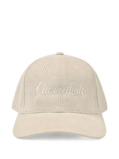 Cavendish Logo-embroidered Corduroy Cap In Neutral