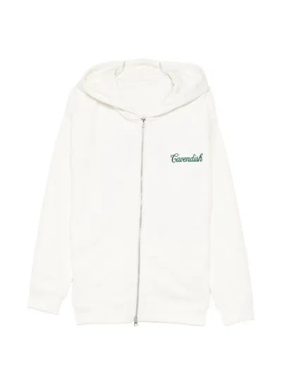 Cavendish Logo-embroidered Hoodie In White