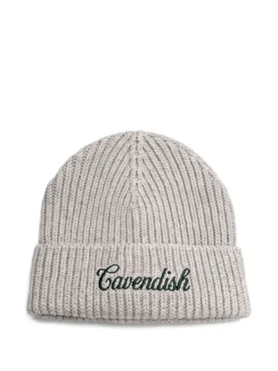Cavendish Ribbed Beanie Hat In Gray