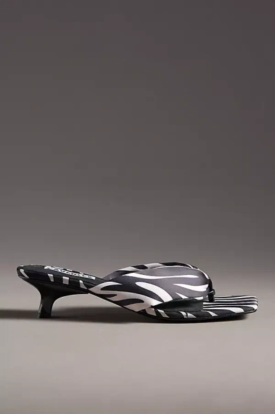 Caverley Buck Thong Kitten-heel Mules In Black