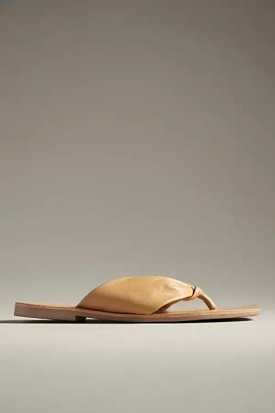 Caverley Jules Thong Sandals In Beige