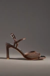 Caverley Sly Mesh Square-toe Heels In Brown