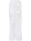 Cavia Panelled Broderie-anglaise Cargo Trousers In Neutrals