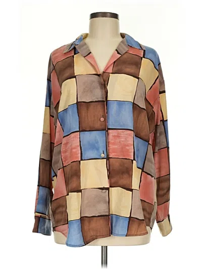 Pre-owned Caviar Long Sleeve Blouse In Brown