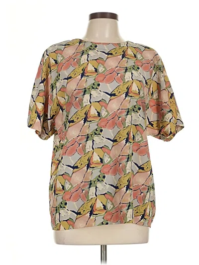 Pre-owned Caviar Short Sleeve Blouse In Gold