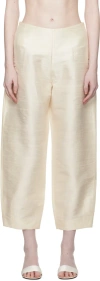CAWLEY SSENSE EXCLUSIVE OFF-WHITE ALTER TROUSERS