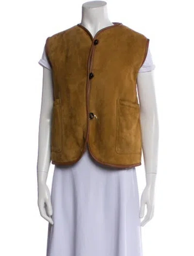 Pre-owned Cawley Studio Vest In Brown