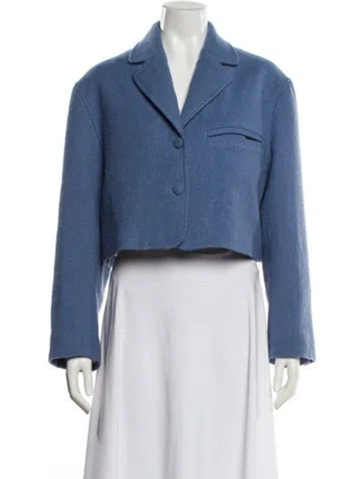 Pre-owned Cawley Studio Wool Blazer W/ Tags In Blue