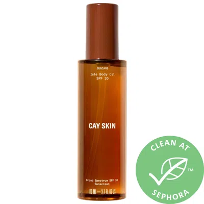 Cay Skin Isle Body Oil Sunscreen Spf 30 With Sea Moss And Squalane 3.7 oz / 110 ml