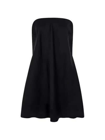 Cayet Demi Flared Mini Dress In Black