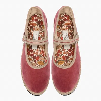 Cayumas Women's Velvet Mary Jane Shoes In Soft Pink