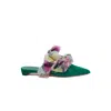 Cazabat Women's Green Baba Mule In Green