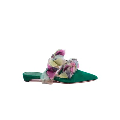 Cazabat Women's Green Baba Mule