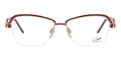 Cazal 1278 Men's Glasses, Burgundy, Size 52 In Gold
