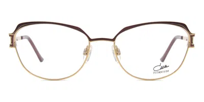 Cazal 1279 Women's Glasses, Burgundy, Size 55 In Gold