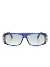 Cazal 1643 Rectangle-frame Sunglasses In 蓝色