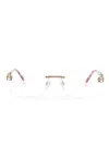 Cazal 4302 Rectangle-frame Glasses In 粉色