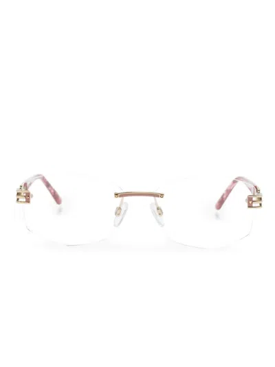 Cazal 4302 Rectangle-frame Glasses In 粉色