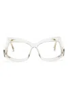 Cazal 5005 Geometric-frame Glasses In Nude