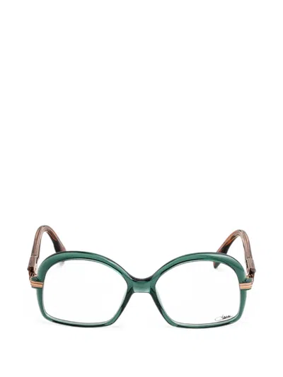 Cazal 5022 Geometric-frame Glasses In Green