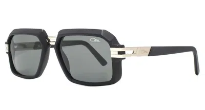 Pre-owned Cazal 6004-3 Matte Black Silver/grey (002) Sunglasses In Gray