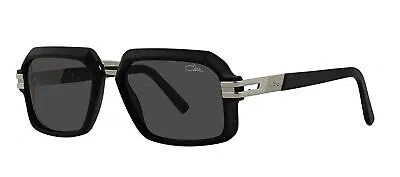 Pre-owned Cazal 6004/3-e-002 Black Matte Silver In Gray