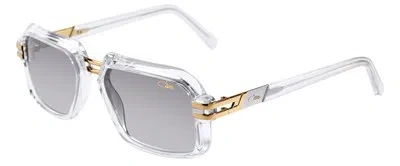 Pre-owned Cazal 6004/3-e-004 Crystal In Grey Shaded