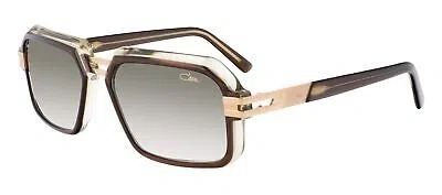 Pre-owned Cazal 6004/3-e-016 Olive Gold In Gray