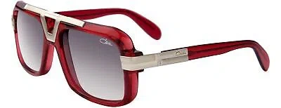 Pre-owned Cazal Sunglasses 664/3-004 Red-silver Frame Gray Lens