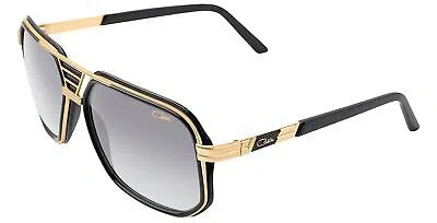 Pre-owned Cazal 666-001 Black-gold In Gray