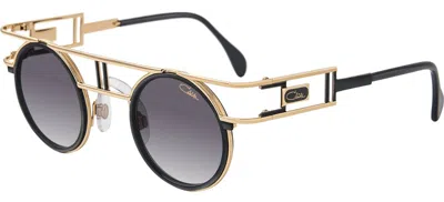 Pre-owned Cazal 668 Black Gold/grey Shaded (001) Sunglasses