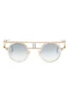 Cazal 6683 Round-frame Sunglasses In Gold